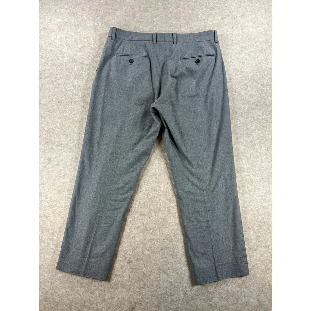 J. Crew Factory Men's Bedford Light Gray Dress Pants Size 34x30 (35x27.5)